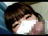 Cute Tokyo teen in a mask Sakura Kizuna craves for cock sucking