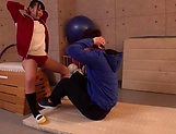 Sporty Asian teen Yumemi Shouuta licks and fucks her horny coach