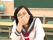 Cute Japanese schoolgirl ends up fucking in POV