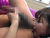 Teen Japanese maid Sakura Kizuna sucks a dick in a POV vid picture 22