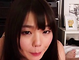 Long-haired beauty with big tits Nogi Chiharu blows a dick in POV picture 41