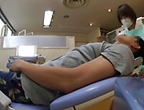 Amazing Tokyo nurse in a mask Matsumoto Nanami rides patient's cock picture 12