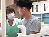 Amazing Tokyo nurse in a mask Matsumoto Nanami rides patient's cock