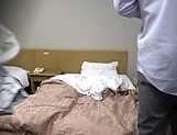 Amazing Japanese masseuse caught on cam while fucking hard