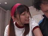 Schoolgirl with huge boobs Kiritani Matsuri gets her hairy kitty banged