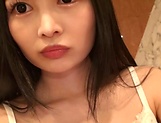 Hot Japanese plays with cock in sensual POV 