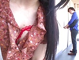 Japanese doll likes stripping for random man and getting laid 