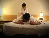 Asian masseuse gives the best treatment for the guy's cock