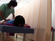 Hot Japanese receives naughty massage and sex 
