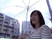 Married Japanese chick rides a big pecker and gets creampied
