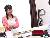 Hot Japanese milf in glasses has a fuck after lunch picture 11