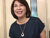 Naughty Japanese mature woman Kitamura Toshiyo sucks and swallows