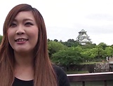 Charming Japanese woman with fair hair gets toyed and screwed