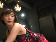 Super hot Asian mature in red stockings Iioka Kanako fucked hard