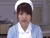 Kinky Japanese nurse in white stockings having sex with a patient picture 194