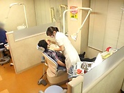 Superb Japanese nurse in white stockings Kiritani Nao goes for a cock