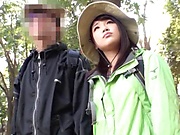 Lusty Japanese teen babe enjoys shameless outdoor sex