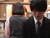 Sexy looking office woman Misaki Kanna fucked by her young colleague picture 15