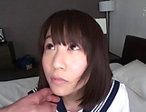 Brave Asian schoolgirl swallows a big portion of sperm