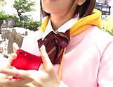 Adorable Japanese darling gets a facial