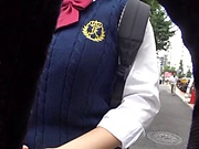 Beautiful Japanese schoolgirl Yasuda Ai enjoying sex with her BF