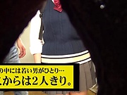Beautiful Japanese schoolgirl Yasuda Ai enjoying sex with her BF
