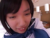 Cock craving Asian schoolgirl fucks and enjoys a facial load picture 74