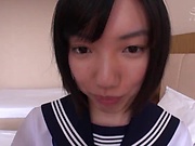 Tokyo schoolgirl deals the right cock in a superb POV