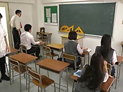 Tokyo schoolgirl takes her boyfriend's cock in mouth and gives a ride