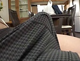 Seductive schoolgirl loads cock on the couch 