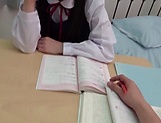 Frisky Asian schoolgirl with tiny boobs rides her boyfriend's dick picture 14