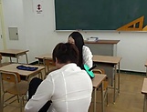 Mischievous Tokyo schoolgirl fucking with her classmate picture 11