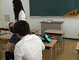 Mischievous Tokyo schoolgirl fucking with her classmate picture 12
