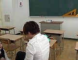 Mischievous Tokyo schoolgirl fucking with her classmate picture 13