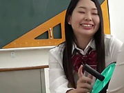Mischievous Tokyo schoolgirl fucking with her classmate