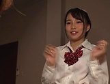 Sweet Japanese schoolgirl in a uniform fucks until getting creamed