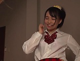Sweet Japanese schoolgirl in a uniform fucks until getting creamed
