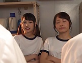 Japanese schoolgirls go wild in a hot foursome sex play