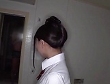 Schoolgirl fucked and made to swallow in POV