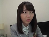 Petite Japanese schoolgirl gets her mouth and pink pussy poked picture 14