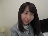 Petite Japanese schoolgirl gets her mouth and pink pussy poked picture 15