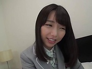Petite Japanese schoolgirl gets her mouth and pink pussy poked