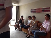 Hot MILF Satomi Yuria gets her shaved pussy torn apart by a gang