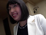 Japanese mature teacher Ichinose Ayame licks a student's ass